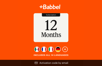 Babbel 12 Months gift card